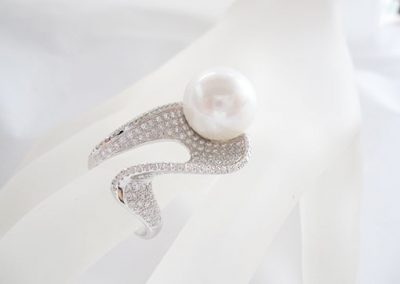 18K / South Sea Pearl Diamond Ring